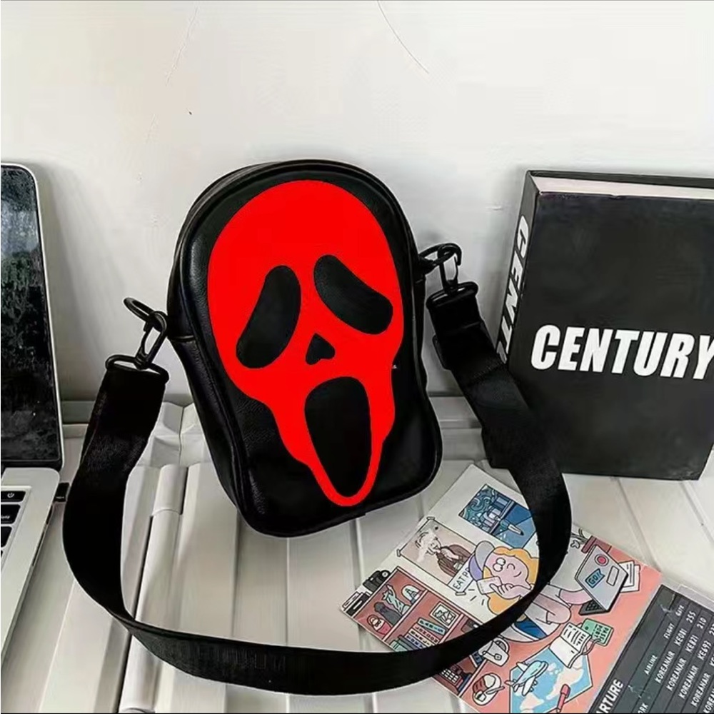 Scream Ghost Face Faux Leather Crossbody Bag
